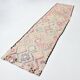 3x12 Pink & Beige Geometric Kilim Runner Rug, 94x378Cm