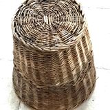 Wicker wastebasket