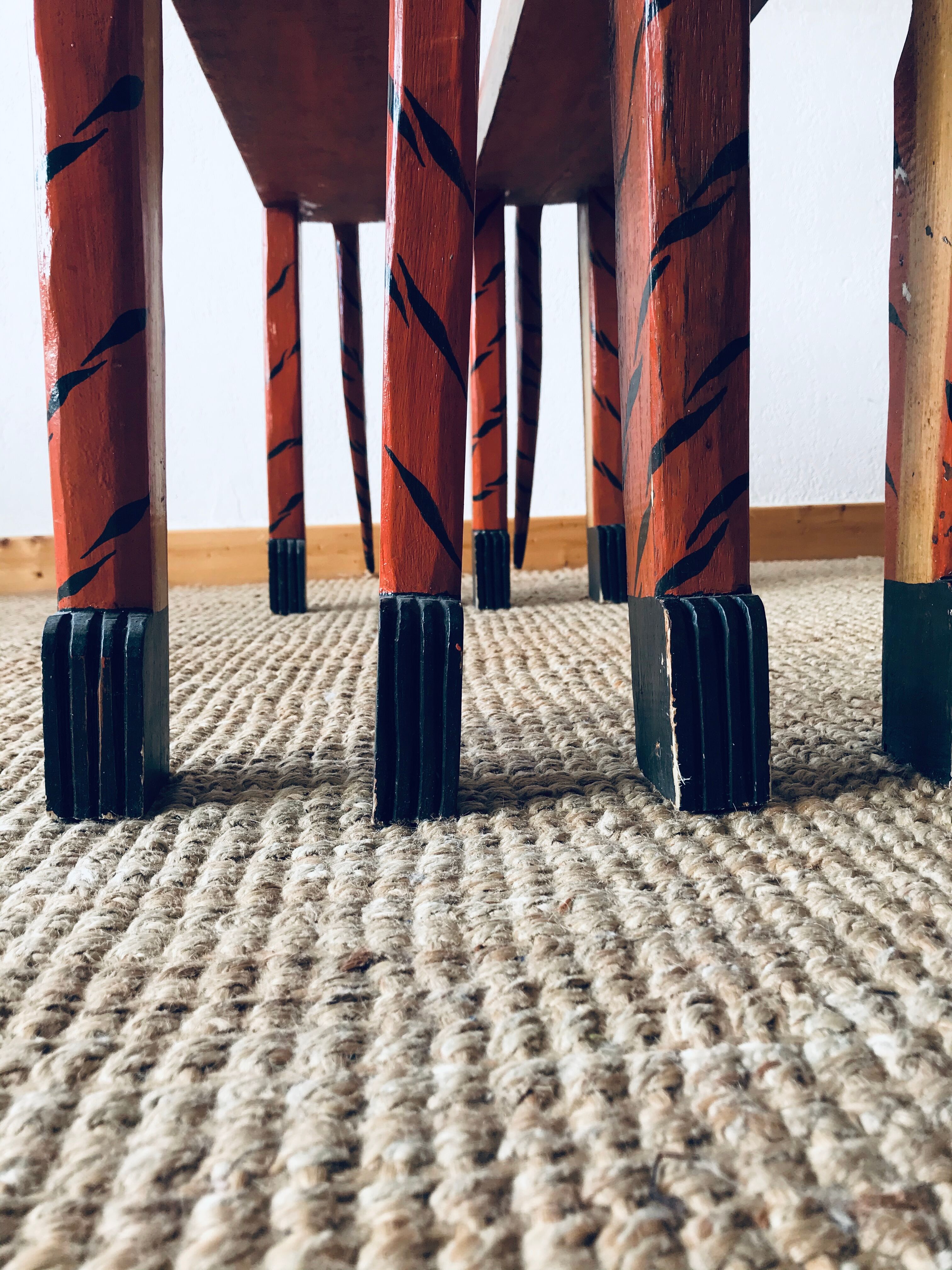 Wooden tiger bench