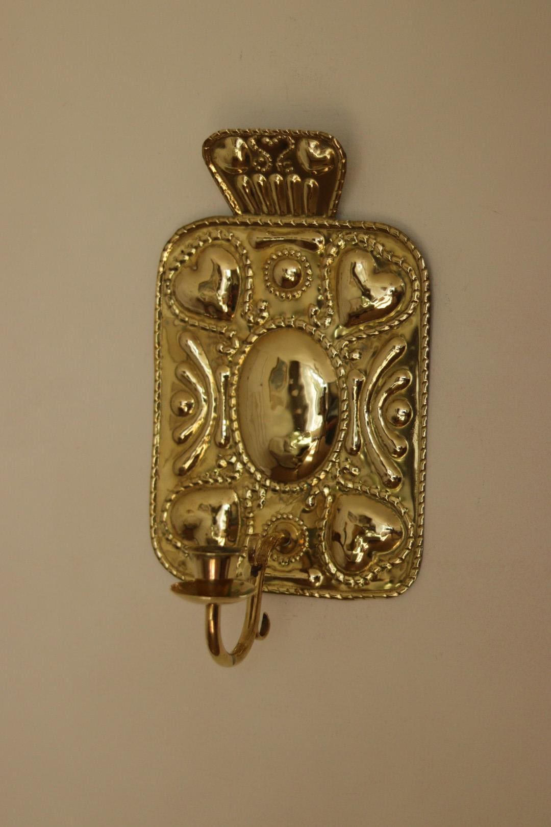 Pair Of Baroque Style Swedish Brass Sconces