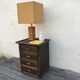 Vintage bamboo drawer cabinet 1970
