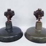 Antique enamelled wall lights