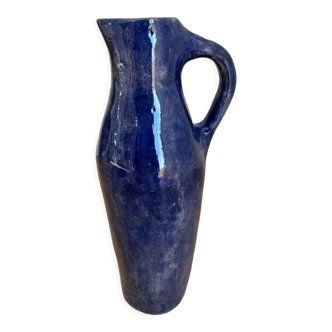 Large blue clay vase