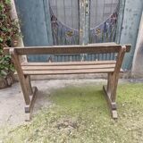 Banc ancien en bois, France XIXè s.