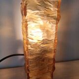 Amber molded glass wall lamp, 1960-70