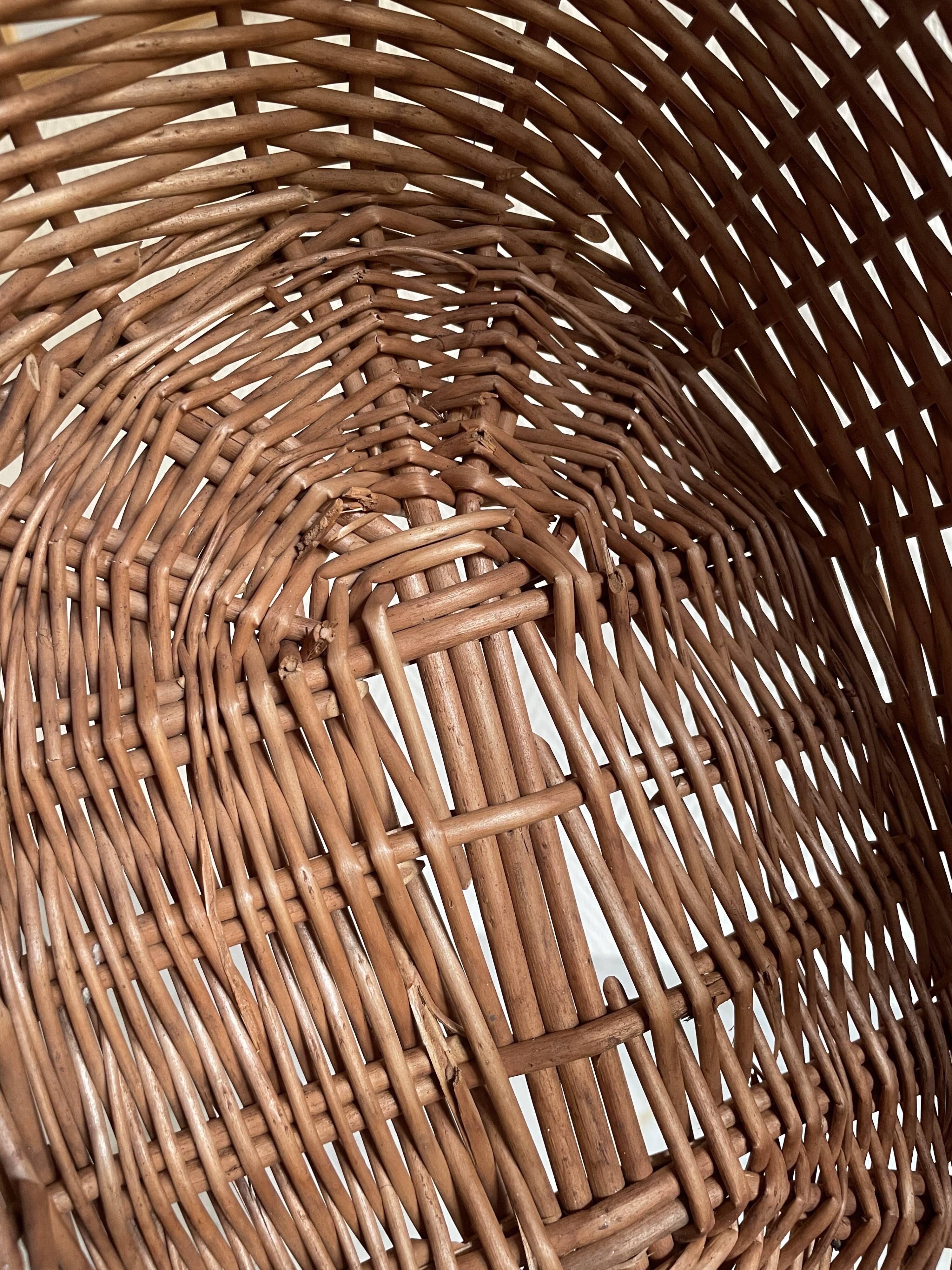 Domed wicker basket