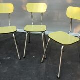 Trio yellow formica chairs