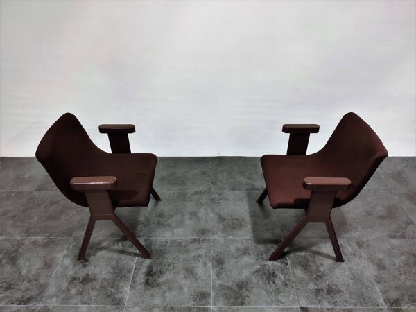 Fauteuils du milieu du siècle par Ettore Sottsass pour Olivetti, années 1970