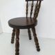 Old wooden child chair turned