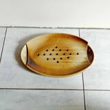 Asparagus dish in glazed stoneware signed osul