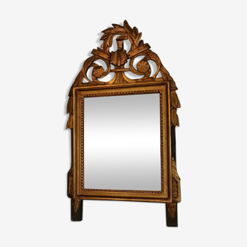 Mirror Louis XVI gilded carved wood - 64x38cm