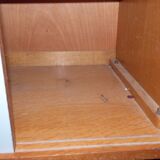 Wardrobe forming bookcase and desk, vintage year 50/60