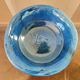 Vide-poches artisanal vintage bleu cobalt en céramique