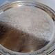 Silver metal tray 35 cm early 20th round