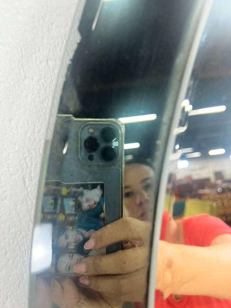 Miroir ovale vintage en verre Knitter Duro