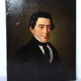 Portrait d'un homme distingué du XIXe siècle – Huile sur toile