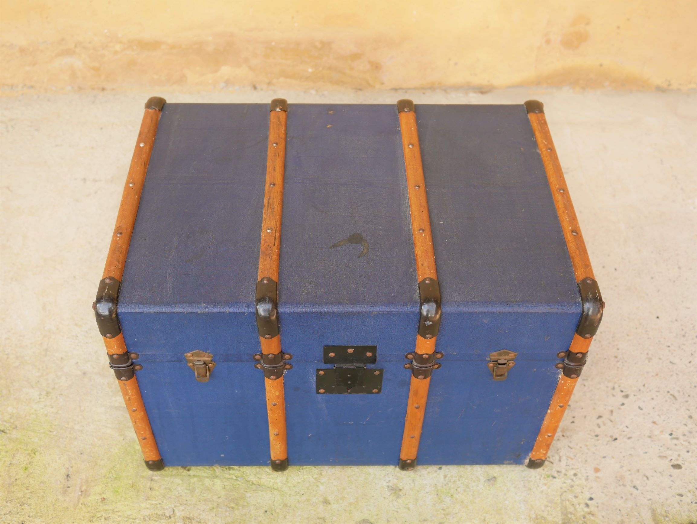 Blue vintage trunk