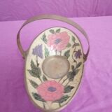 Empty pocket basket in brass and ceramic