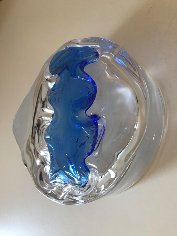 Coupe cristal Daum design annees 70