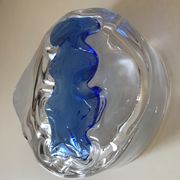 Coupe cristal Daum design annees 70
