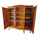 Wooden style wardrobe, 3 doors and 9 internal shelves.