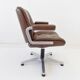 Martin Stoll brown leather office chair by Karl Dittert