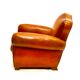 Fauteuil club cuir moustache