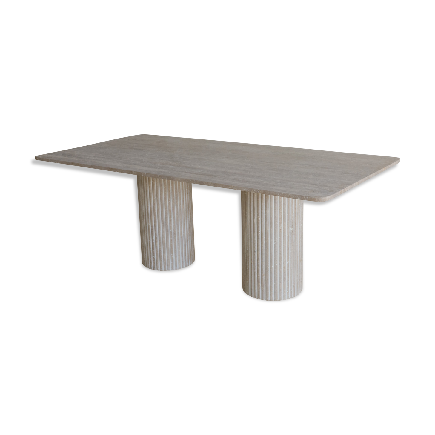 Olympia rectangular dining table - 180x90 - natural travertine