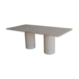 Olympia rectangular dining table - 180x90 - natural travertine
