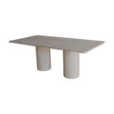 Olympia rectangular dining table - 180x90 - natural travertine