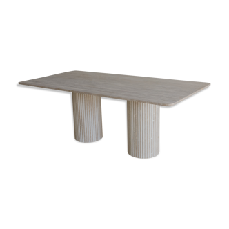 Olympia rectangular dining table - 180x90 - natural travertine