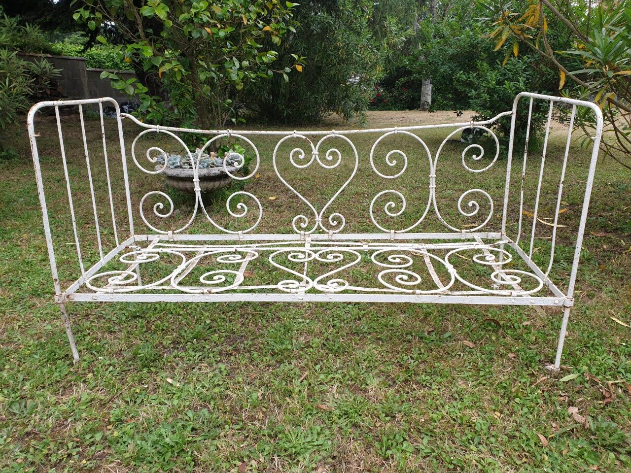 Old wrought iron bed