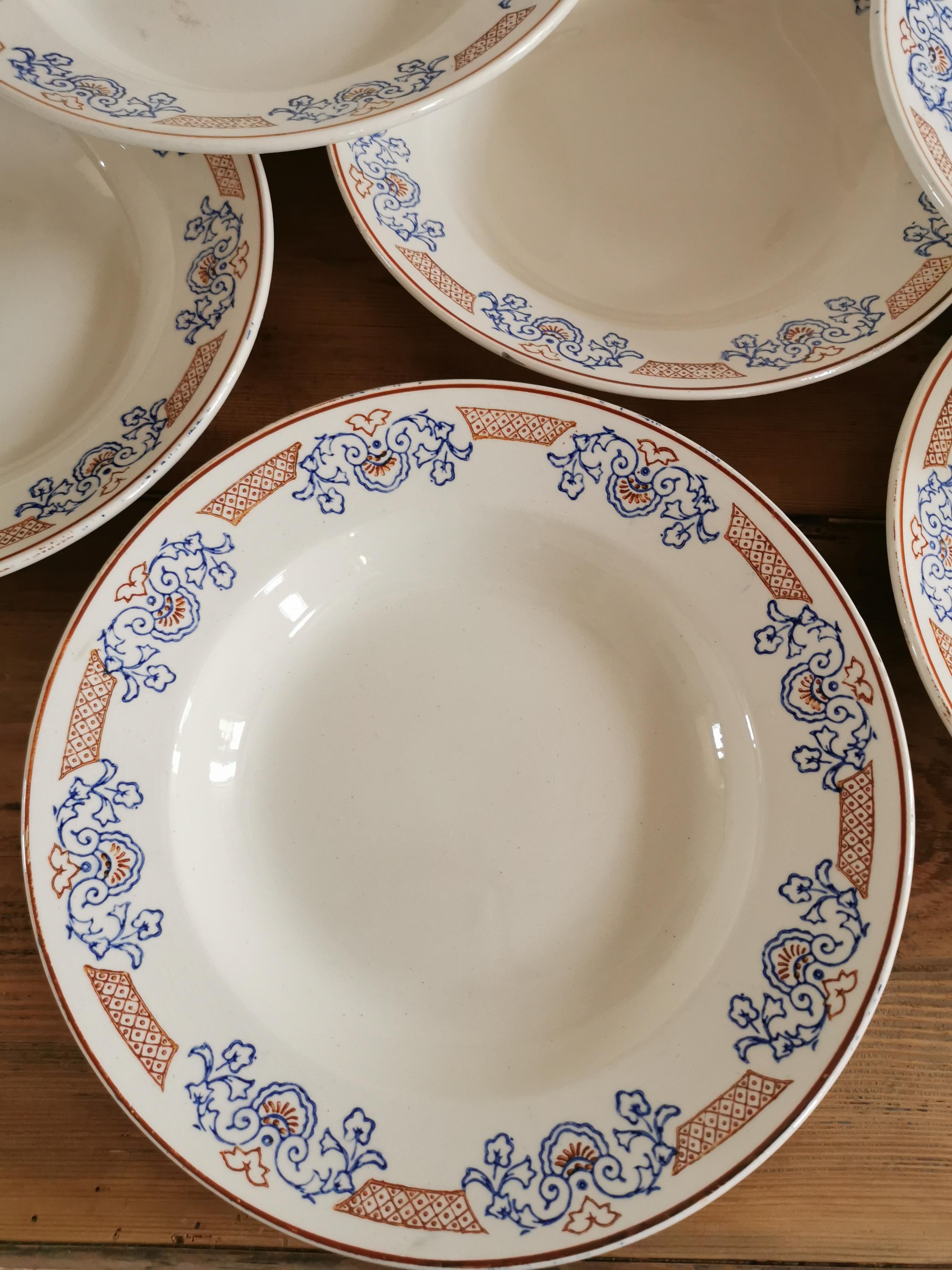 Set de 8 assiette Longwy vintage