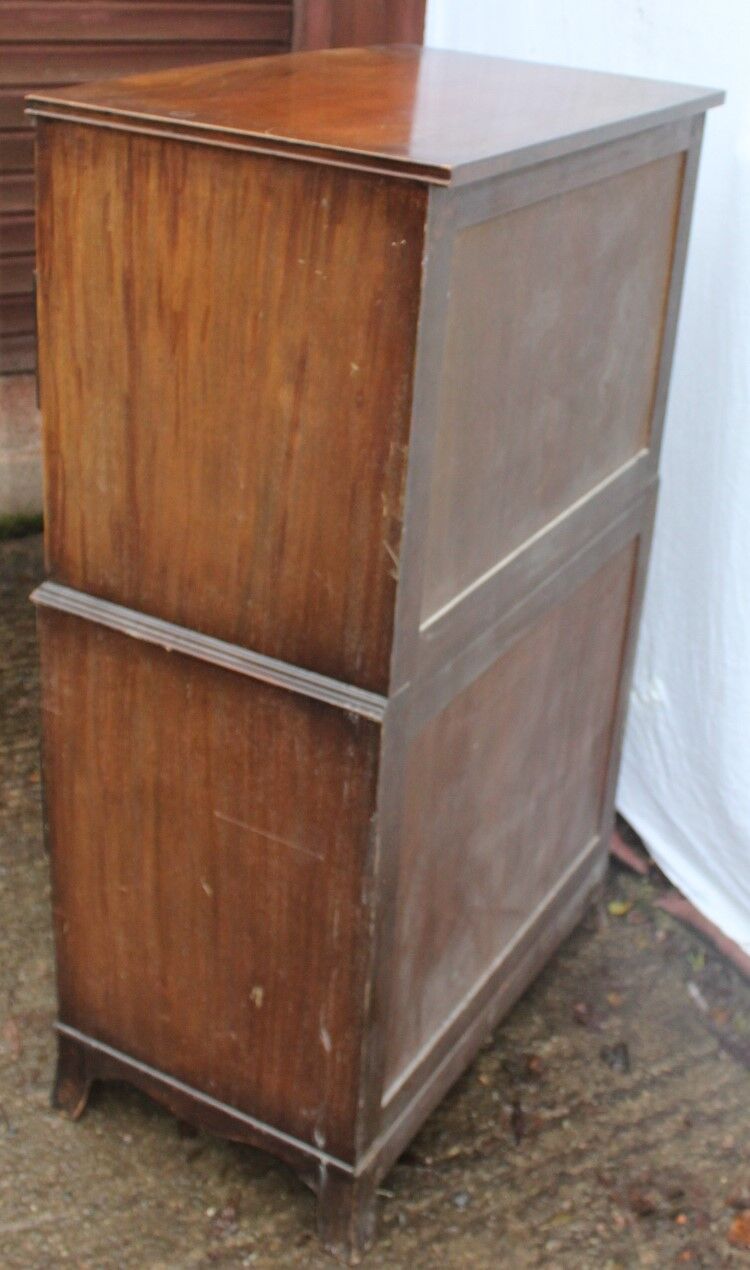 Mahogany chest on chest