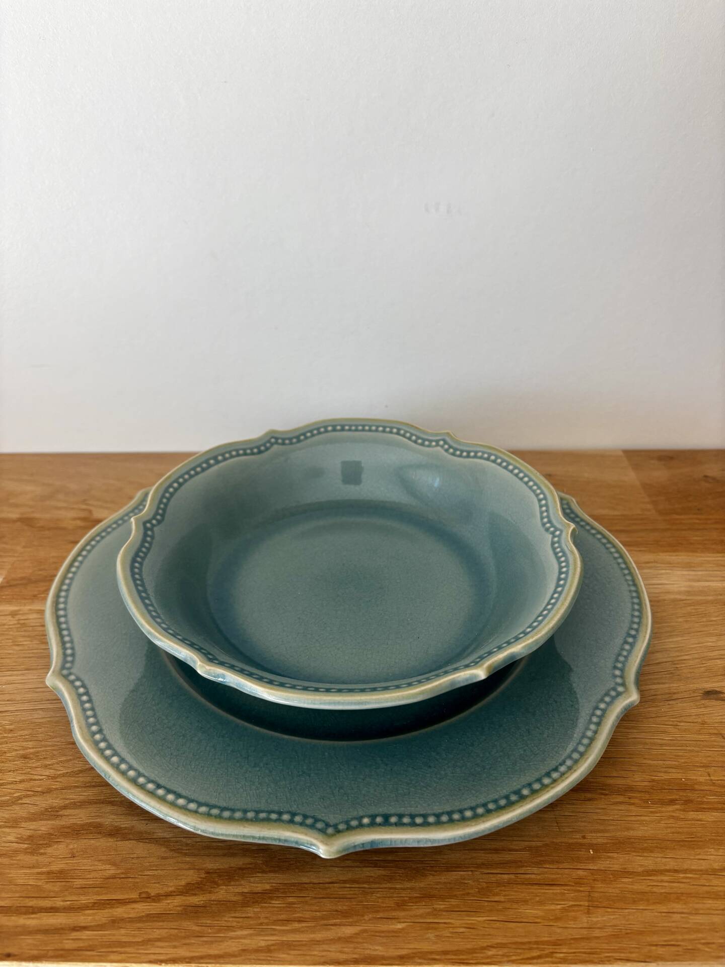 Ensemble assiette plate et bol Geneviève Lethu Mathilde