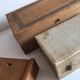 Ensemble de 3 boites en bois toilette de pension vintage