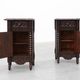 Pair of Breton Carved Oak Bedside Cabinets, France, circa 1900
