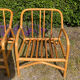 Salon vintage canapé et 2 fauteuils en rotin