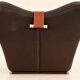 70s design chaise longue, chocolate leather, tufted, profile S.