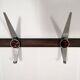 Vintage ceramic, teak and chrome plated coat rack