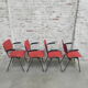 Set de 4 chaises de table vintage avec accoudoirs