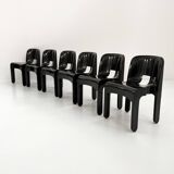 Chaise Universale noire modèle 4867 par Joe Colombo pour Kartell, 1970