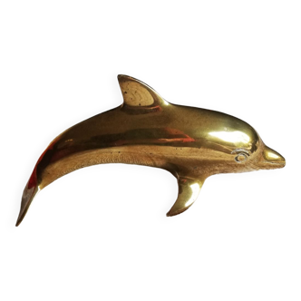 Vintage brass dolphin 20 cm