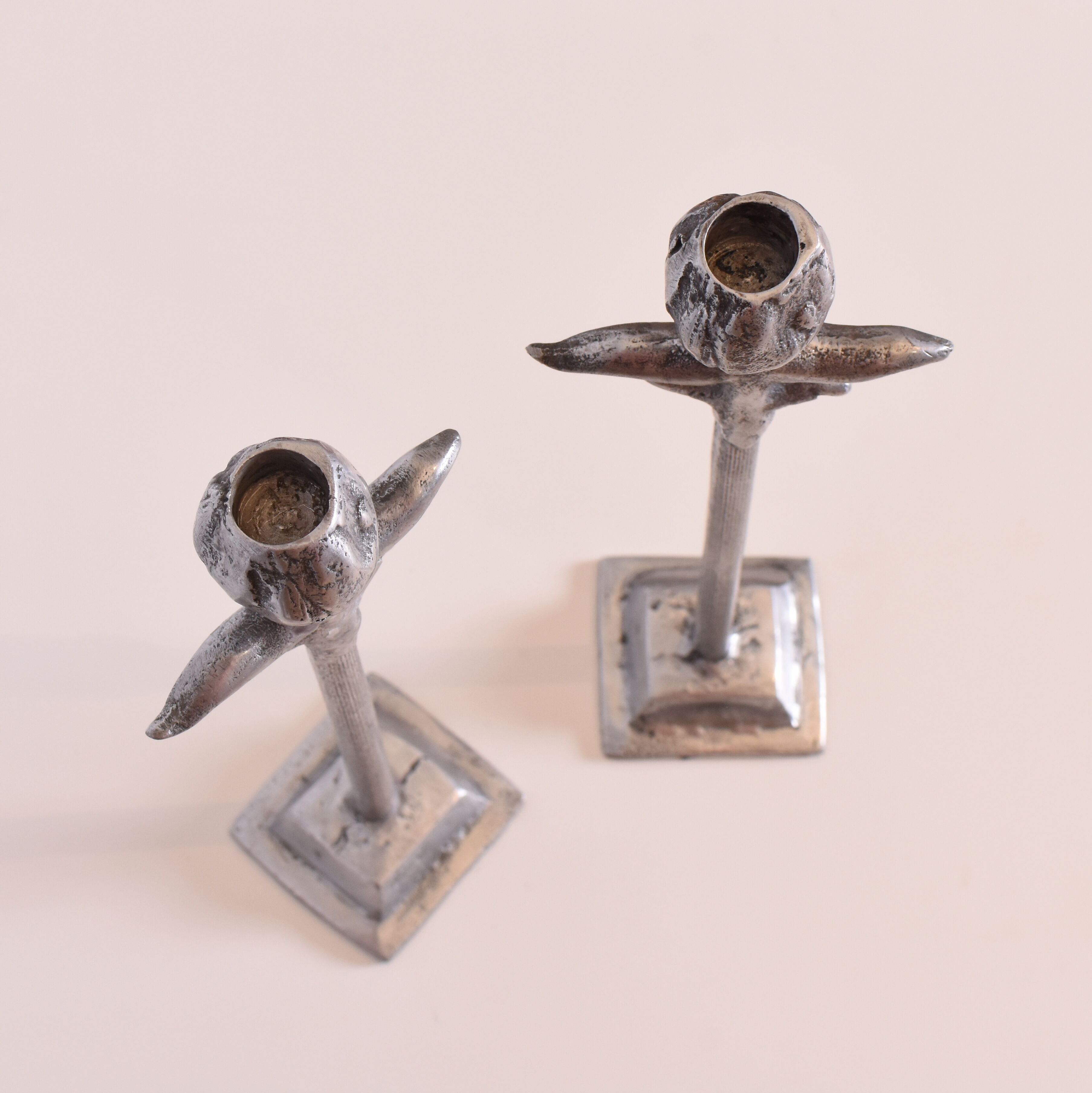 Aluminium candlesticks, 1970s