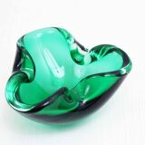 Cendrier en verre de Murano vert