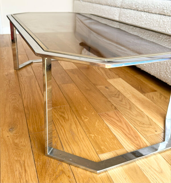 Table basse métal Chromé