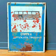 PARTY BUS STOP SIGN Original from 1970's European Sign TWO SIDED MAN CAVE PARTY
