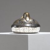 Boîte "Poule" en laiton argenté, 1970