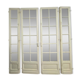 Double glass door in the living room of a Haussmannian apartment