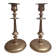 Pair of antique weighted brass candlesticks – neoclassical style